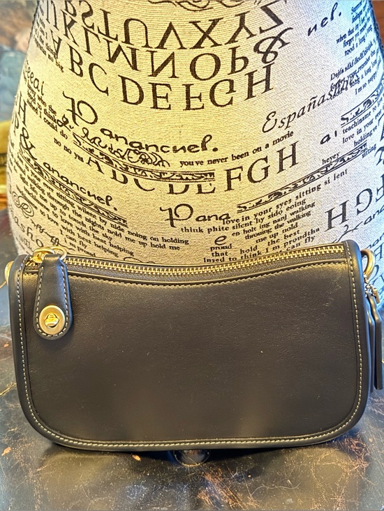 Coach Handbags - Coach Black Leather Swinger 20 Shoulder Bag